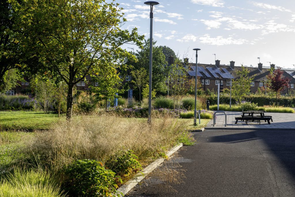 Merstham Park school frontage greenspaces